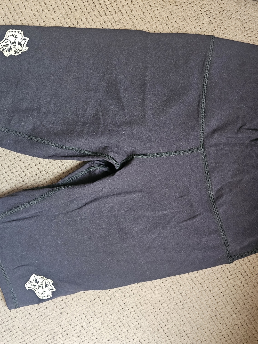 Darc Sport Black Women's Bike Shorts with Bulldog Patch